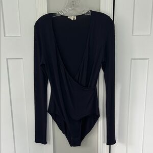 Wilfred Free Navy Long Sleeve Bodysuit